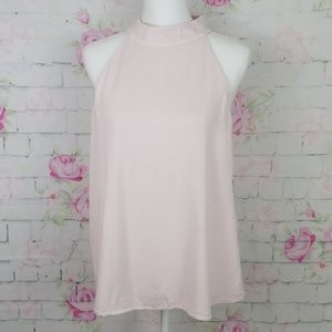 Anthropologie Cloth & Stone pink halter tank sz L